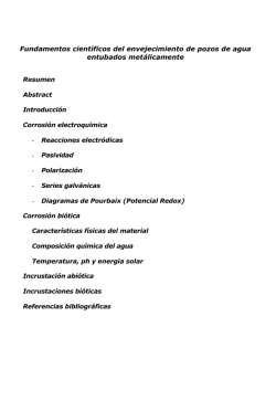 Fundamentos científicos del envejecimiento de pozos de agua