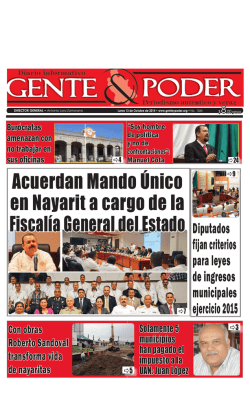 Acuerdan Mando &Uacute;nico en Nayarit a cargo de la - Gente y Poder