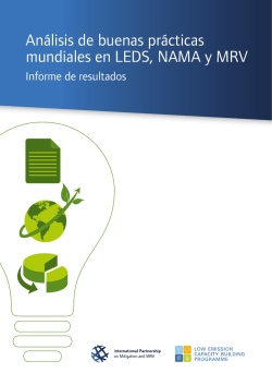 Análisis de buenas prácticas mundiales en LEDS, NAMA y MRV