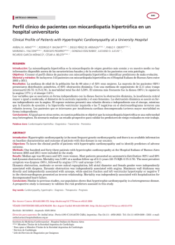 Perfil clínico de pacientes con miocardiopatía hipertrófica en un