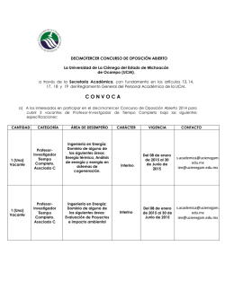 C O N V O C A - Universidad de La Ci&eacute;nega del Estado de