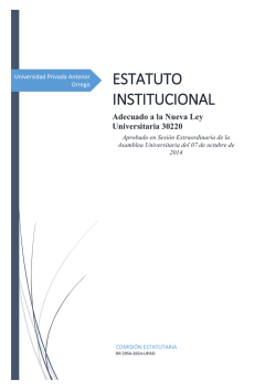 Estatuto UPAO (VER en PDF) - Universidad Privada Antenor Orrego