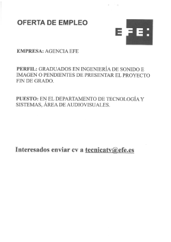 Oferta de Empleo: Agencia EFE