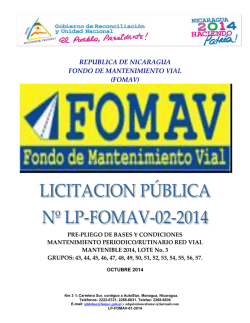 pre-pbc obras lote 3-2014.pdf - Fondo de Mantenimiento Vial