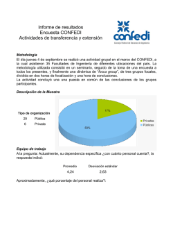 Informe de resultados Encuesta CONFEDI Actividades de