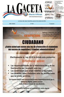 LA GACETA N° 194 de la fecha 09 10 2014