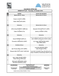 VALENCIA OPEN 500 - Las Provincias
