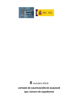 II (octubre 2014) LISTADO DE CALIFICACIÓN DE ALQUILER (por
