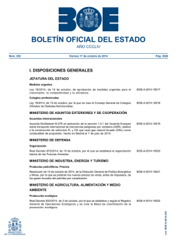 Sumario del BOE núm 252 de Viernes 17 de octubre de - BOE.es