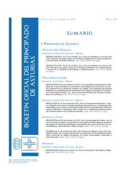 Sumario - Boletín Oficial del Principado de Asturias - Gobierno del