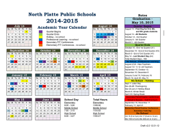 2014-2015 Academic Calendar - North Platte Public Schools