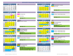 2014-2015 Year Calendar - Vincennes Catholic Schools