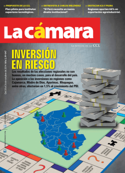 INVERSIÓN EN RIESGO - Cámara de Comercio de Lima