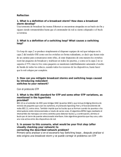 Reflection 1. What is a definition of a broadcast storm - minabradec
