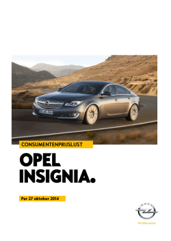 OPEL INSIGNIA. - Opel Nederland