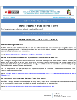 OMS declara a Senegal libre de ébola - Dirección General de