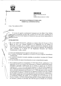 1111111 111111111 l 1111 - Tribunal Constitucional del Perú