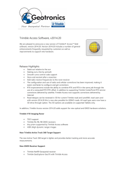Trimble Access Software, v2014.20 - Geotronics