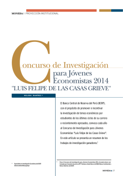 Concurso de investigación para jóvenes economistas 2014