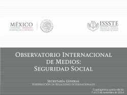 Observatorio Internacional de Medios: Seguridad Social - Issste