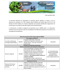 3 de noviembre 2014 La Asociación Mexicana de Especialistas en