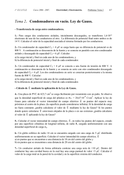 Tema 2. Condensadores en vacío. Ley de Gauss.