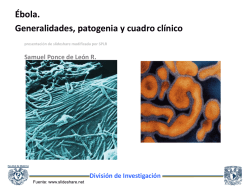 Ébola Aspectos Clínicos - Facultad de Medicina - UNAM