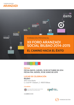 XII FORO ARANZADI SOCIAL BILBAO 2014-2015