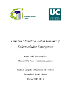 Cambio Climático, Salud Humana y Enfermedades Emergentes