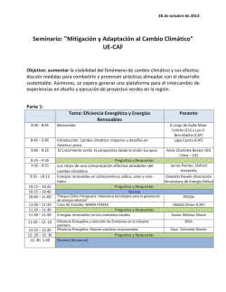 Seminario: Mitigación y Adaptación al Cambio Climático UE-CAF