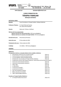 Sylabus del Programa de Formación de Terapeutas - ipops