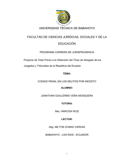 UNIVERSIDAD TÉCNICA DE BABAHOYO FACULTAD DE