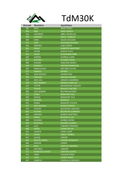 Listado de inscritos 30k (dorsales por apellido) - Verd3