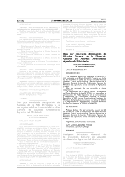 Dan por concluida designaci&oacute;n de Director General de la Direcci&oacute;n