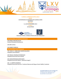 Laparoscopia - Sociedad Mexicana de Urolog&iacute;a AC