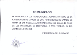 [COMUNICADO] Pago de incentivos del Sub Cafae - Ugel 03