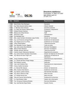 Directorio Telef&oacute;nico de la Direcci&oacute;n General de - DGTIC