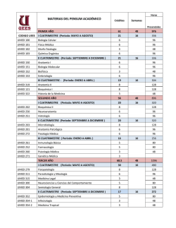 Pensum Medicina - UEES