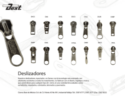Deslizadores - Cierres Best de México SA de CV