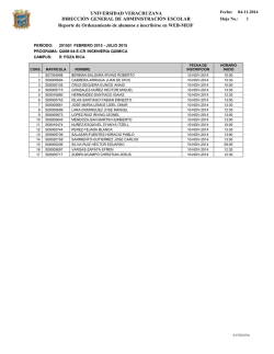 ingenier&iacute;a qu&iacute;mica - Universidad Veracruzana