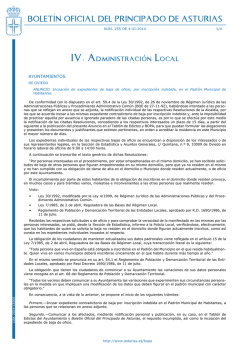 Bolet&iacute;n Oficial del Principado de Asturias