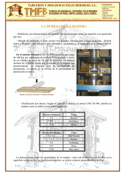 LA DUREZA DE LA MADERA