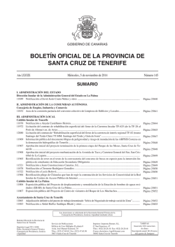 Bolet&iacute;n 145/2014, de fecha 5/11/2014 - BOP Santa Cruz de Tenerife
