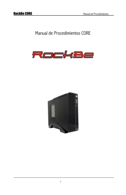 Manual de Procedimientos CORE - rockbe.com.mx
