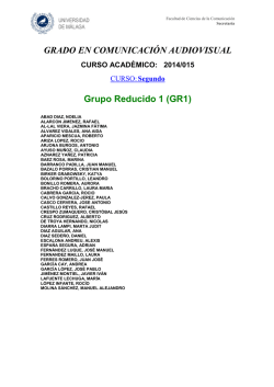 GRADO EN COMUNICACI&Oacute;N AUDIOVISUAL Grupo Reducido 1