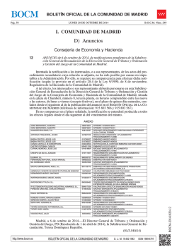 D) Anuncios - Sede Electr&oacute;nica del Boletin Oficial de la Comunidad
