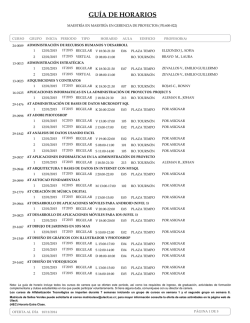 Gu&iacute;as de horarios del periodo - Ulacit
