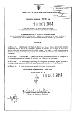 1 IPJ¡. O Cl=t! G) ni4 - Presidencia de la República de Colombia
