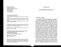 El evangelio seg&uacute;n Lucas