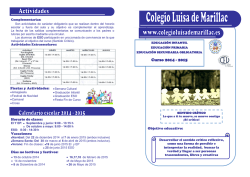 Curso 2014 - 2015 - Colegio Luisa de Marillac Colegio Luisa de